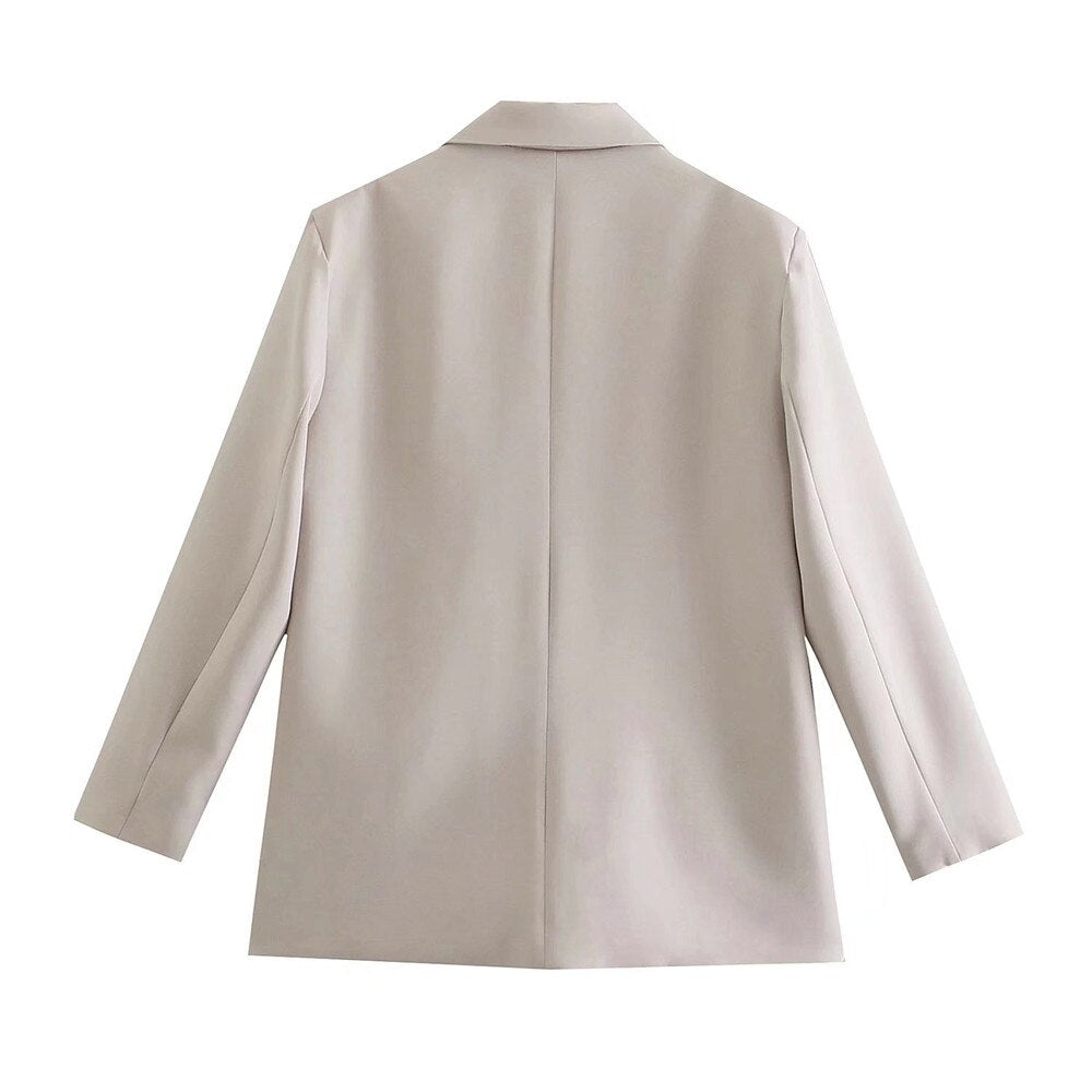 Blazer for Women with Double-Breasted Buttons and Regular Fit