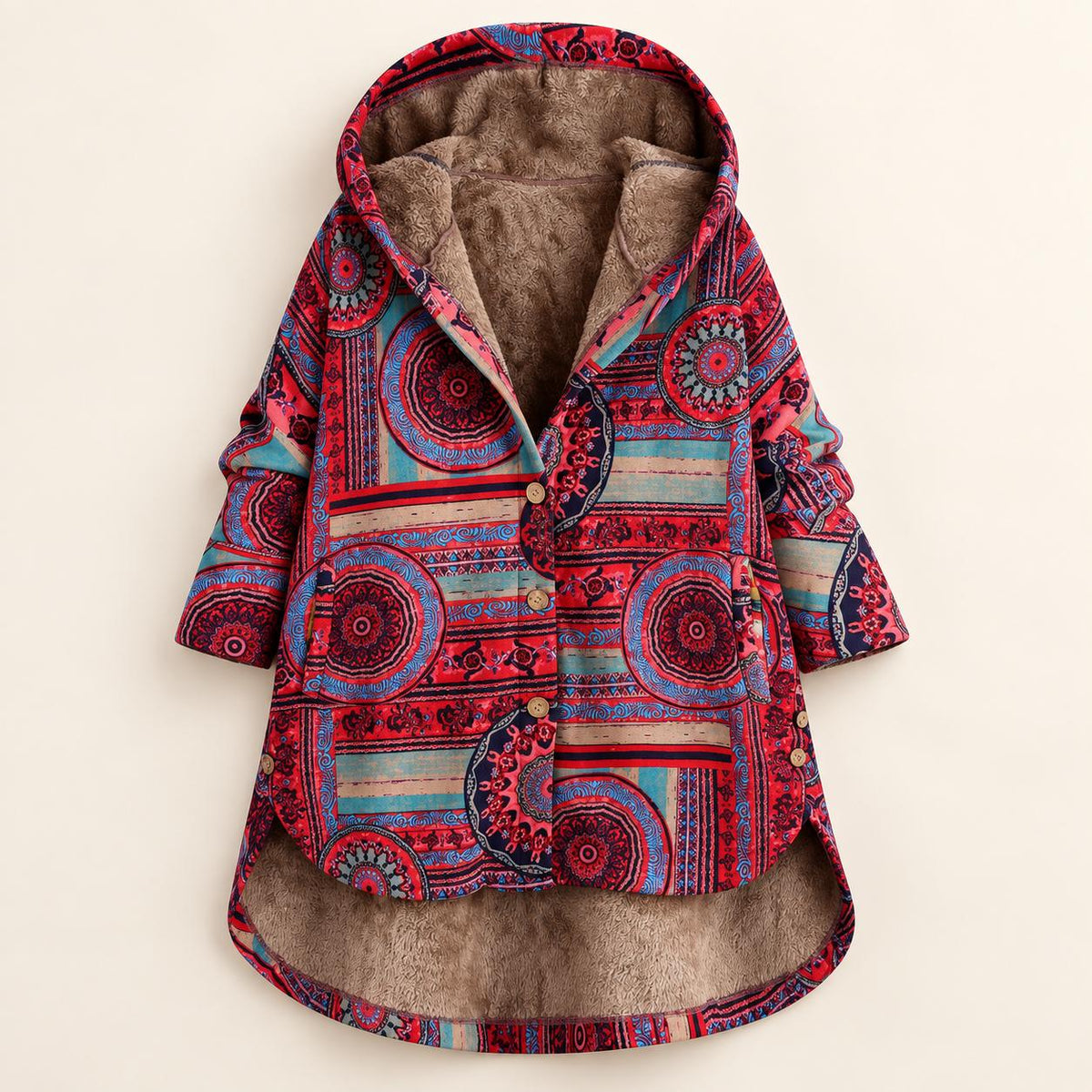 Women's Bohemian Floral Winter Coat