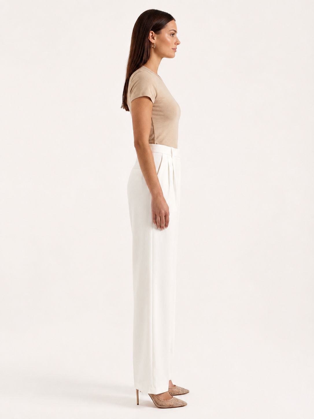 Ladies' High Waist Wide Leg Trousers Casual Formal