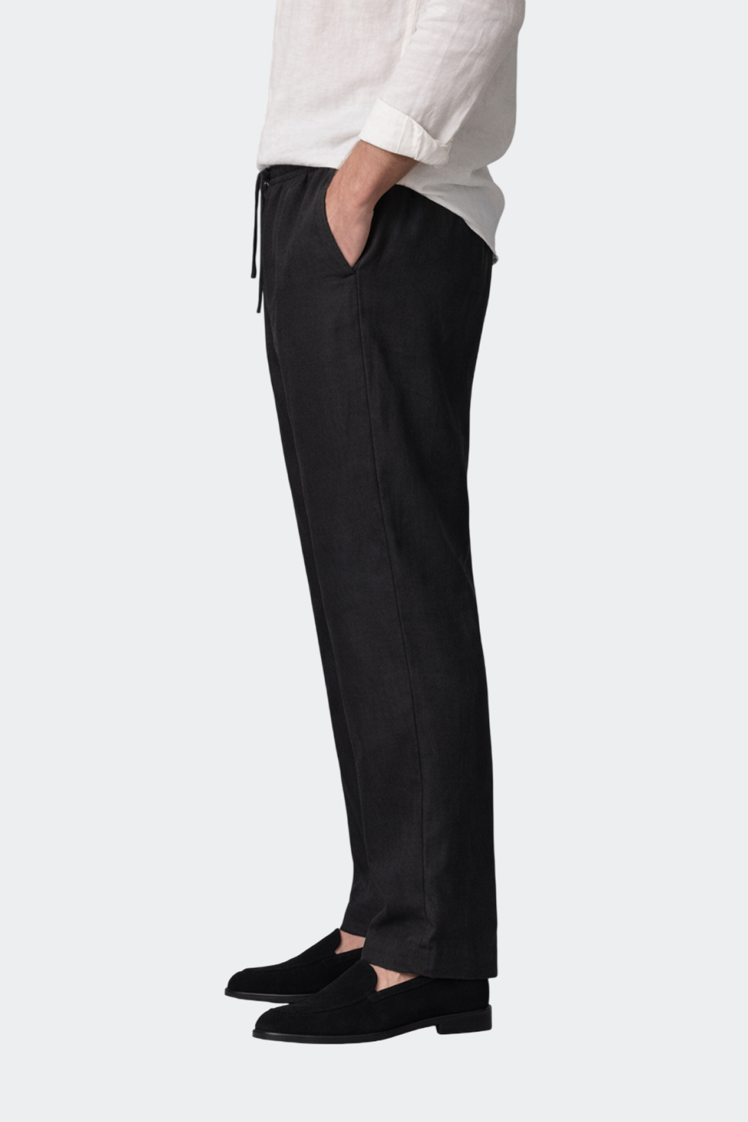 Men's Relaxed Fit Linen Casual Summer Trousers