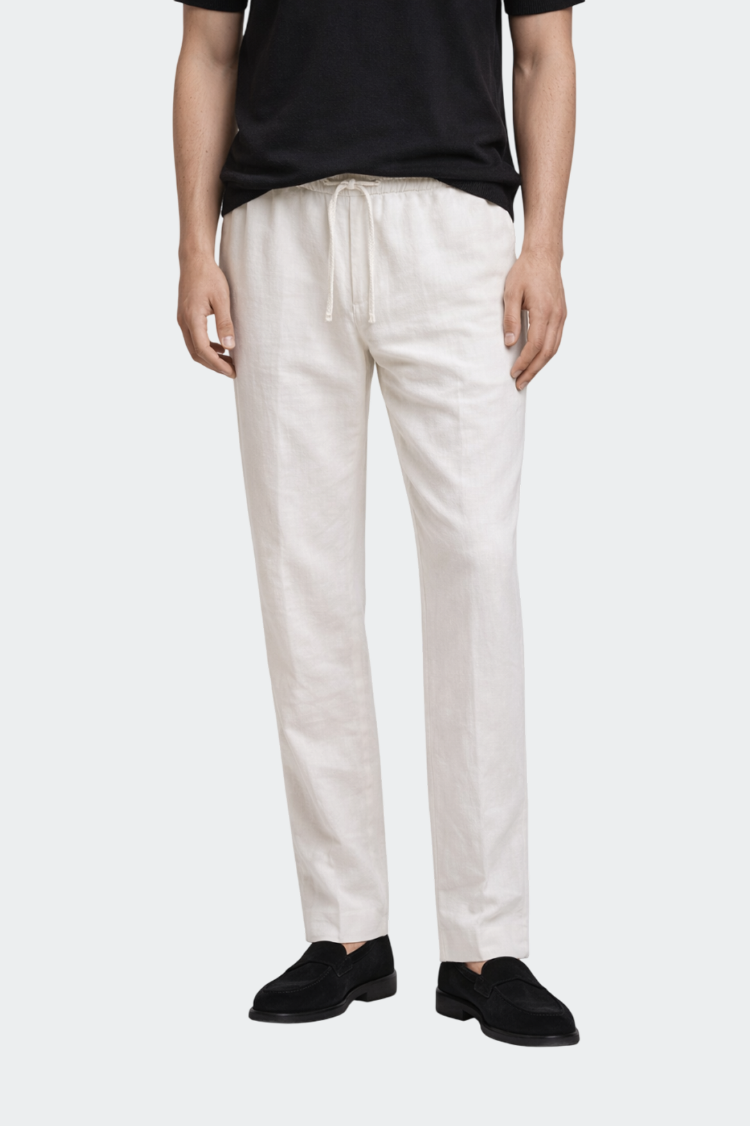 Men's Relaxed Fit Linen Casual Summer Trousers