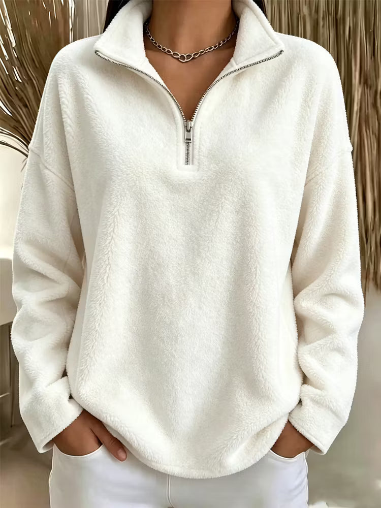 Cozy Women's Half-Zip Fleece Pullover