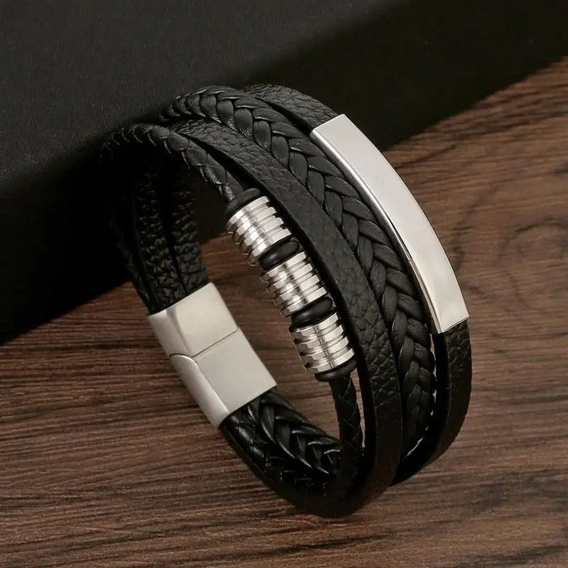 Men's Leather Bracelet for Casual and Formal Occasions