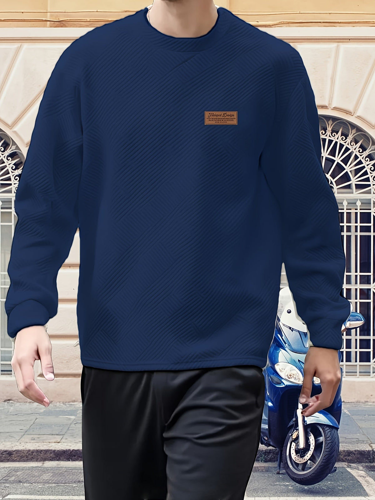 Camden | Textured Crew Neck Pullover