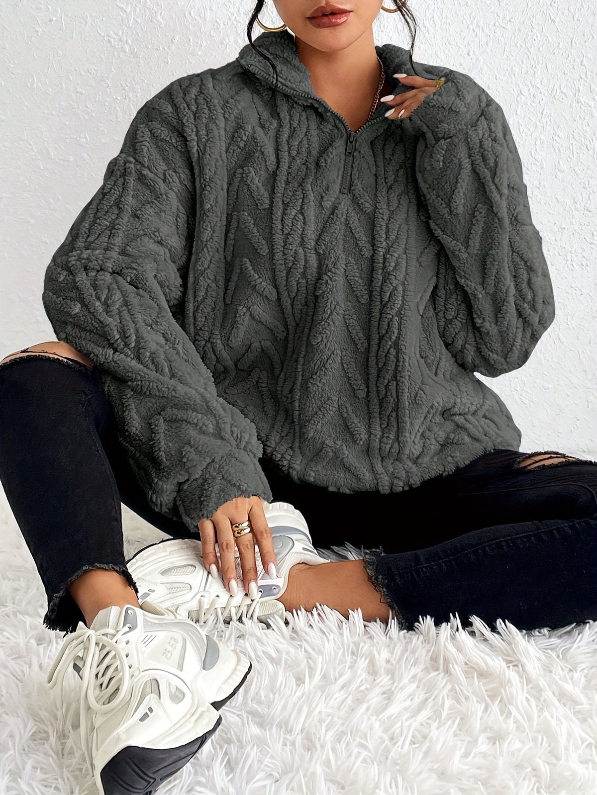 Women's Soft & Cozy Quarter-Zip Pullover