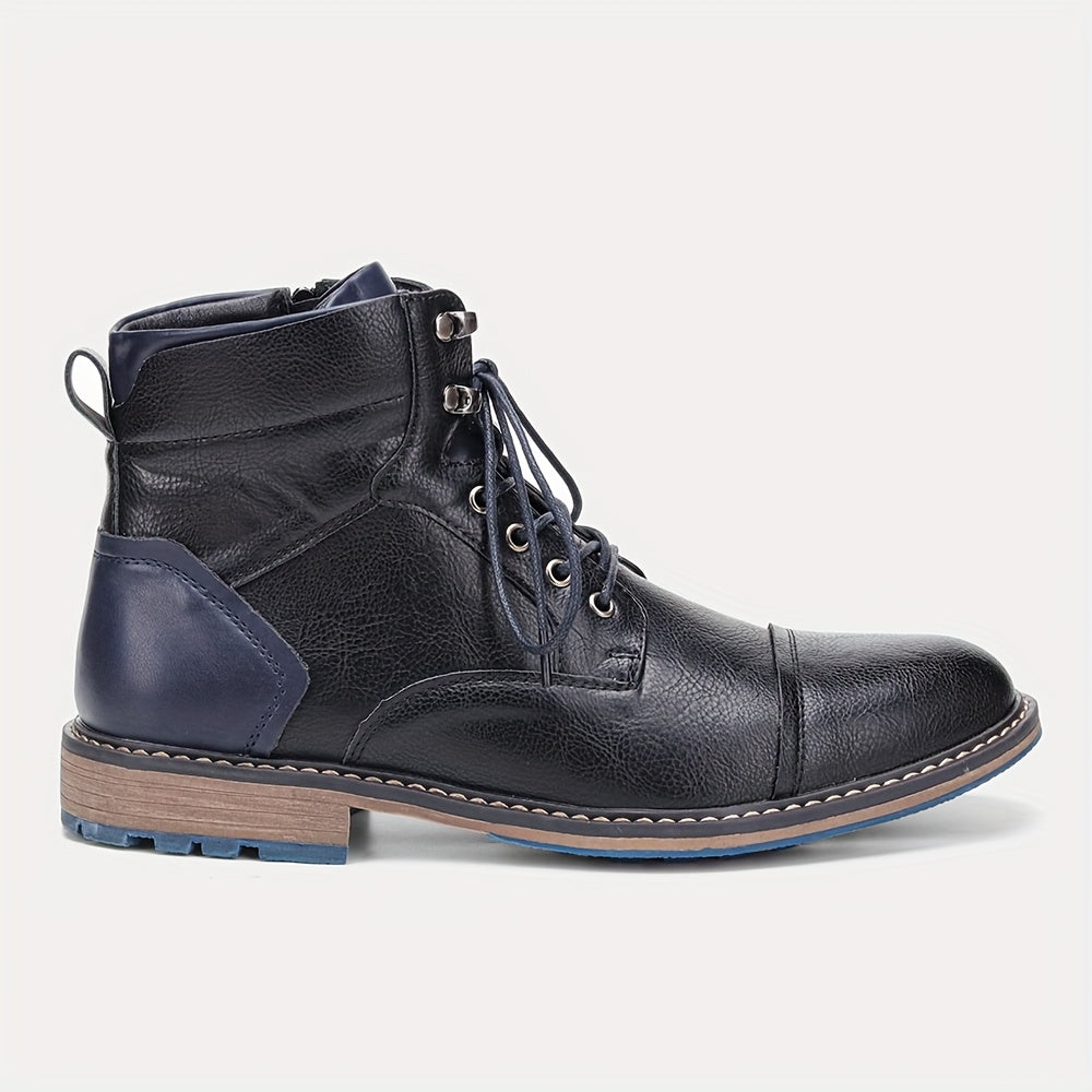 Wallace | Lace-Up Cap-Toe Boots