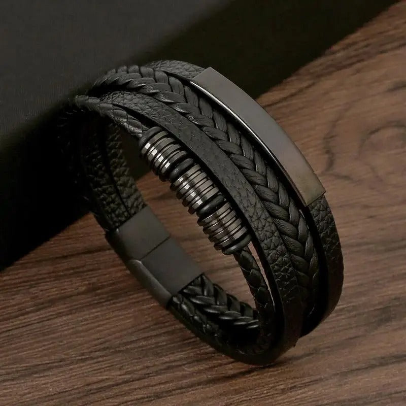 Men's Leather Bracelet for Casual and Formal Occasions