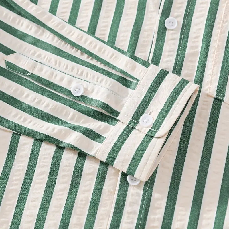 Men's Striped Long Sleeve Shirt