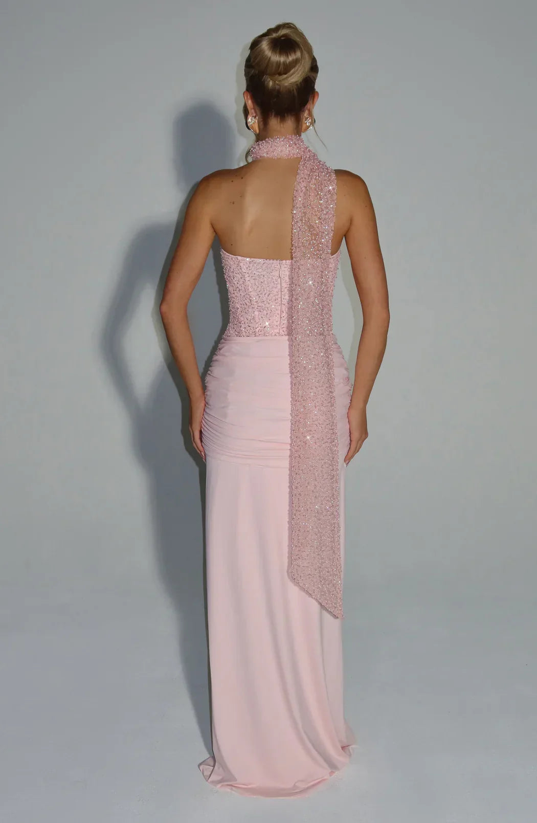 Strapless Evening Dress with Sequins for Ladies
