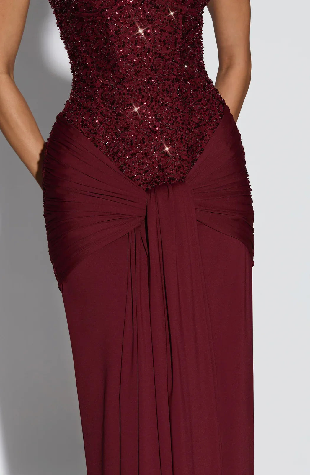 Strapless Evening Dress with Sequins for Ladies