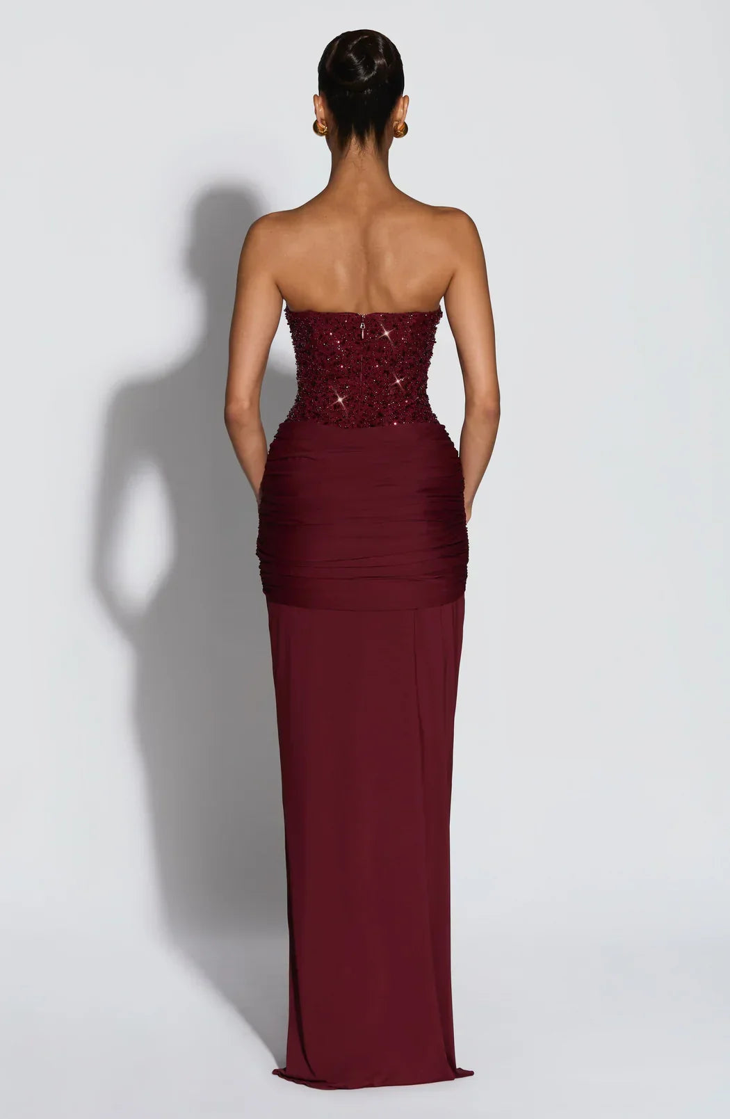 Strapless Evening Dress with Sequins for Ladies