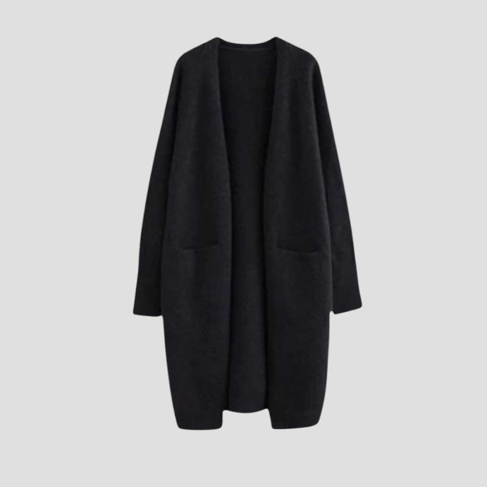 Women's Longline Cashmere Cardigan with Pockets