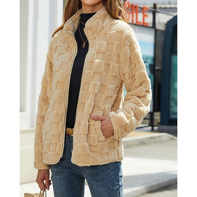 Rosabel | Textured Stand-Collar Coat