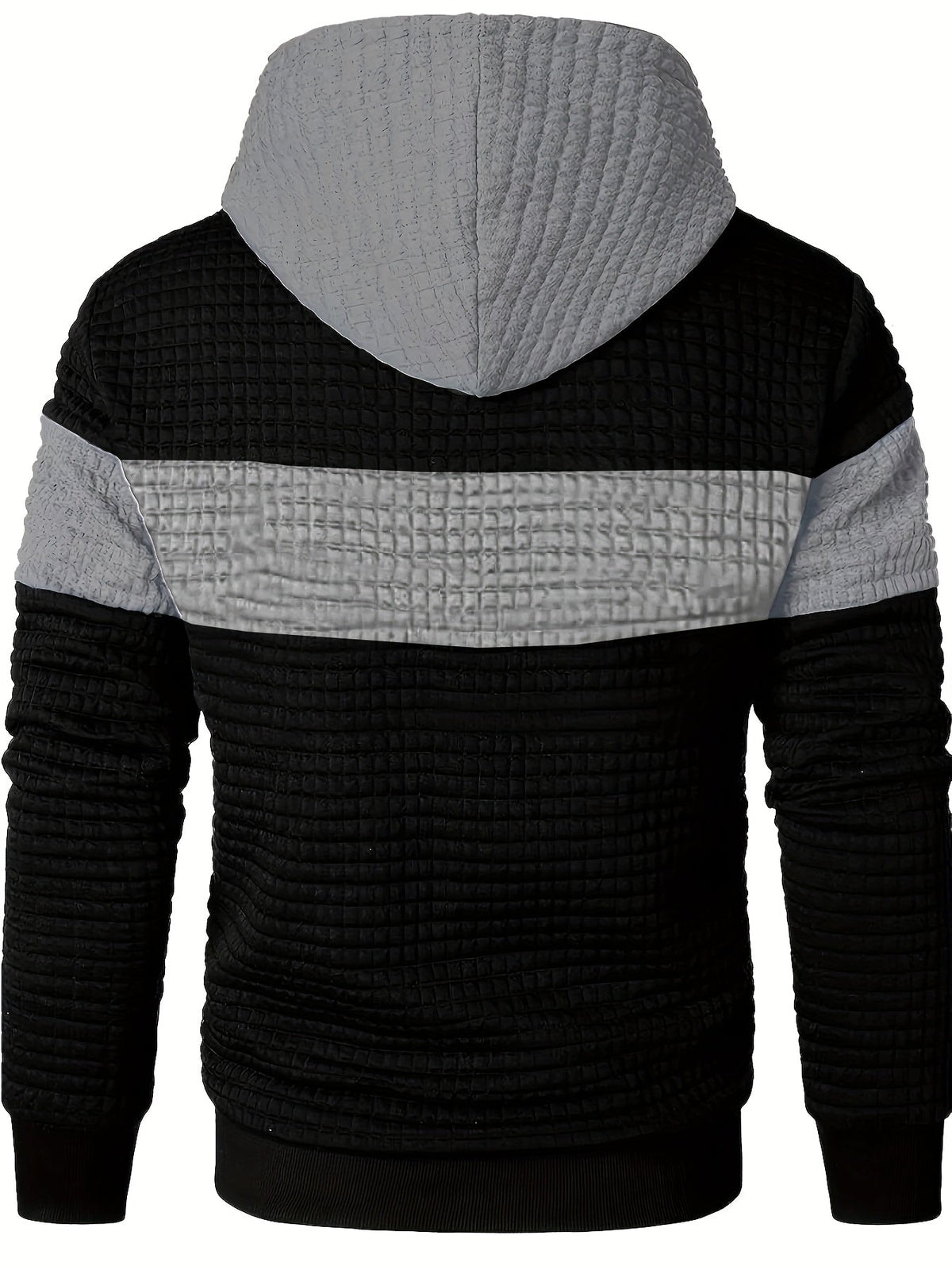 Rutherford | Color-Block Textured Hoodie