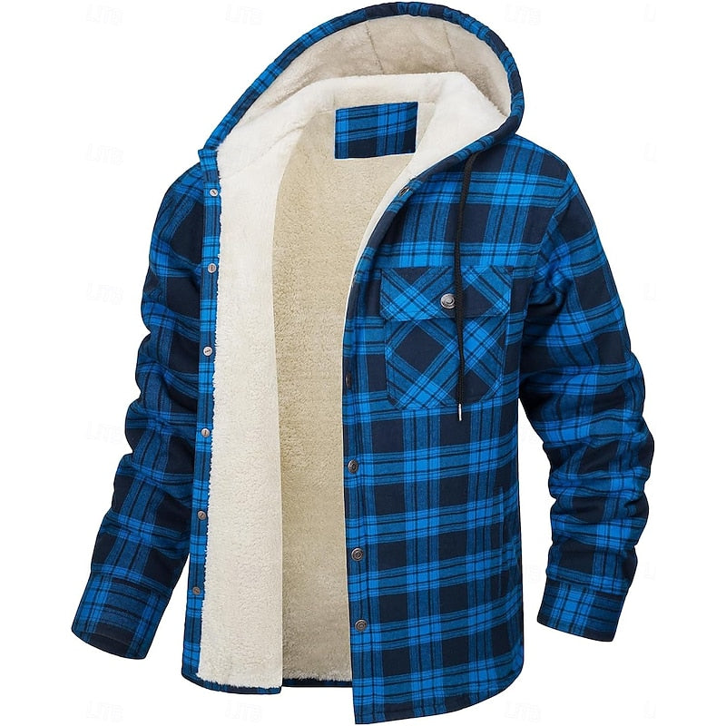 Graham | Checkered Hooded Shirt Jacket