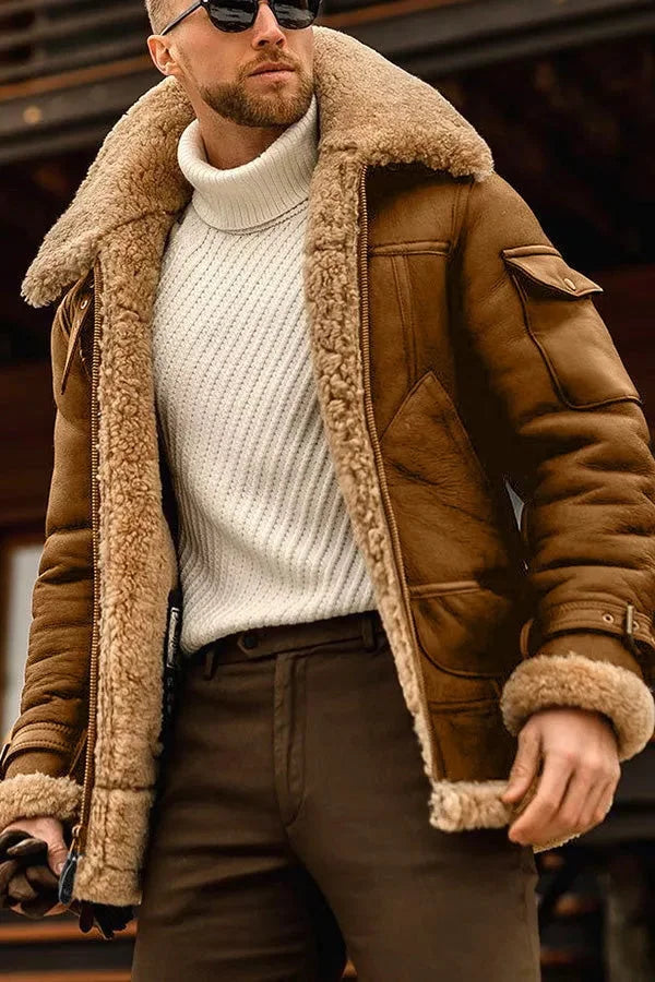 Stylish Men's Leather Jacket Available in Multiple Colors - Winter Exclusive