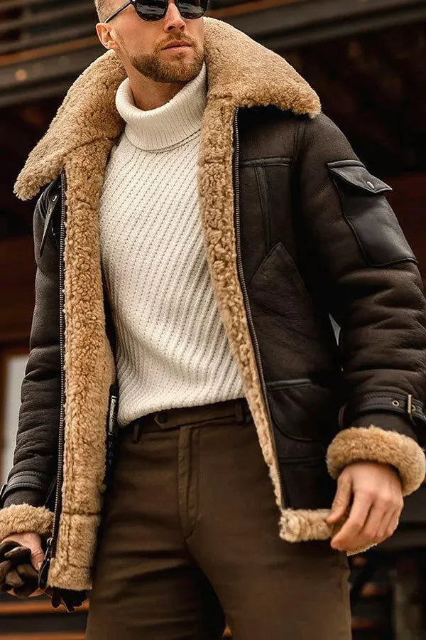 Stylish Men's Leather Jacket Available in Multiple Colors - Winter Exclusive