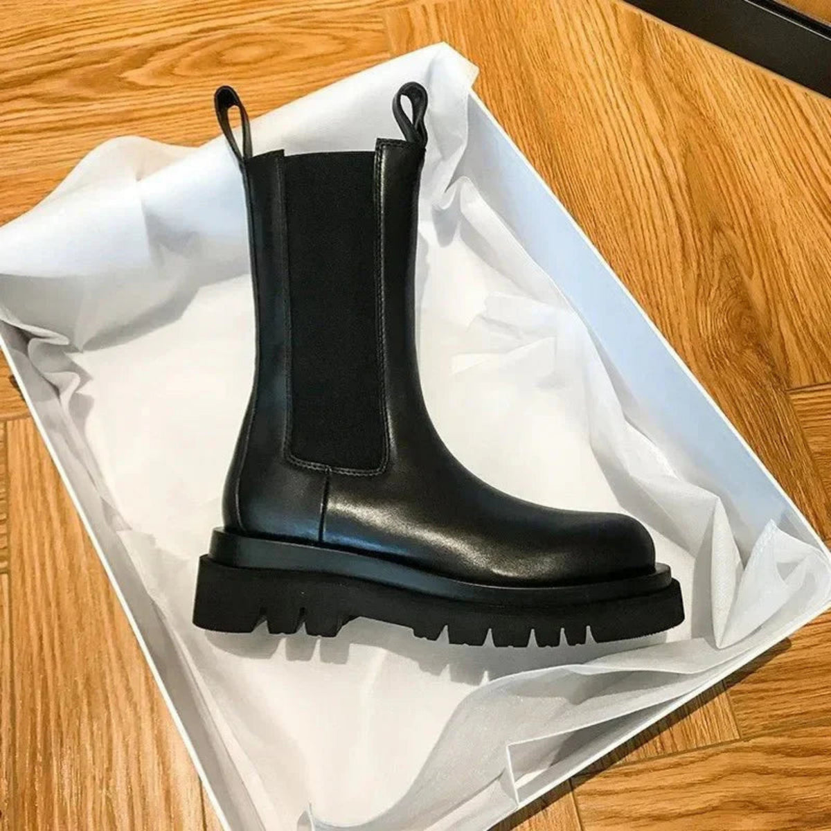Chelsea Boots for Women with Elastic Insert and Non-Slip Soles