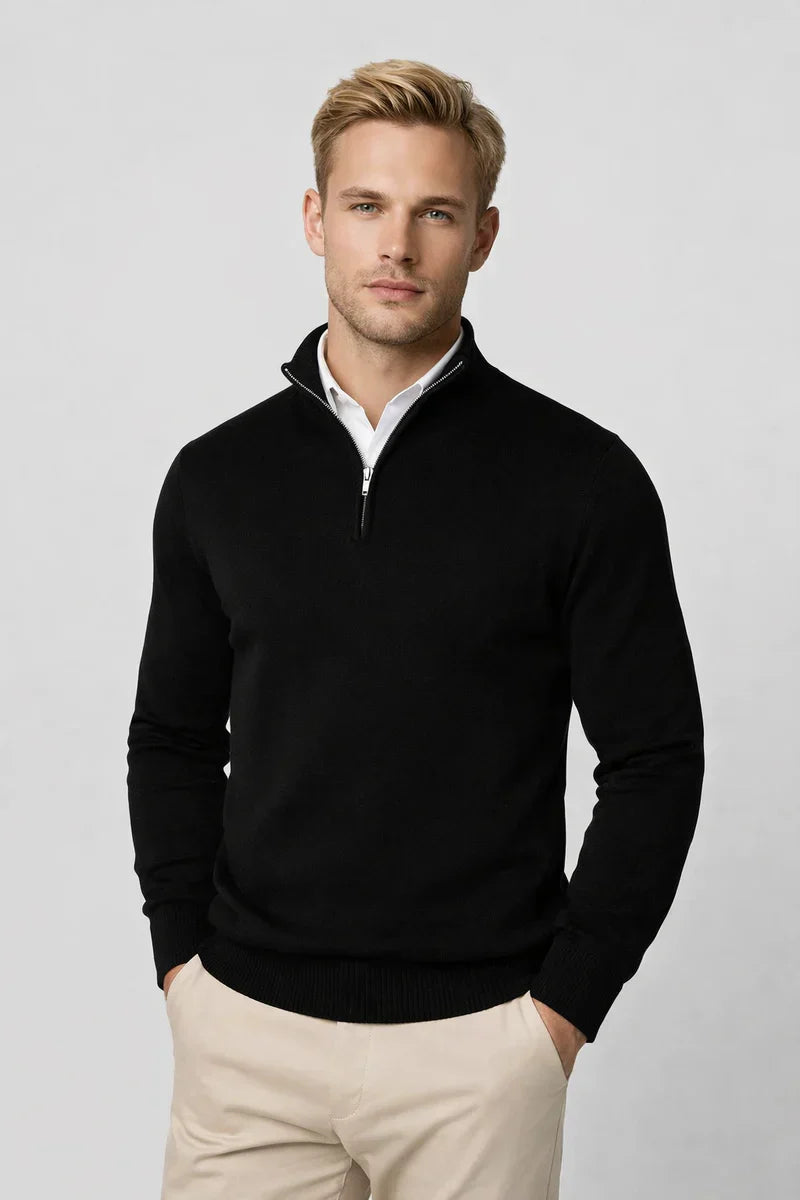 The Como Men's Quarter Zip Mock Neck Sweater