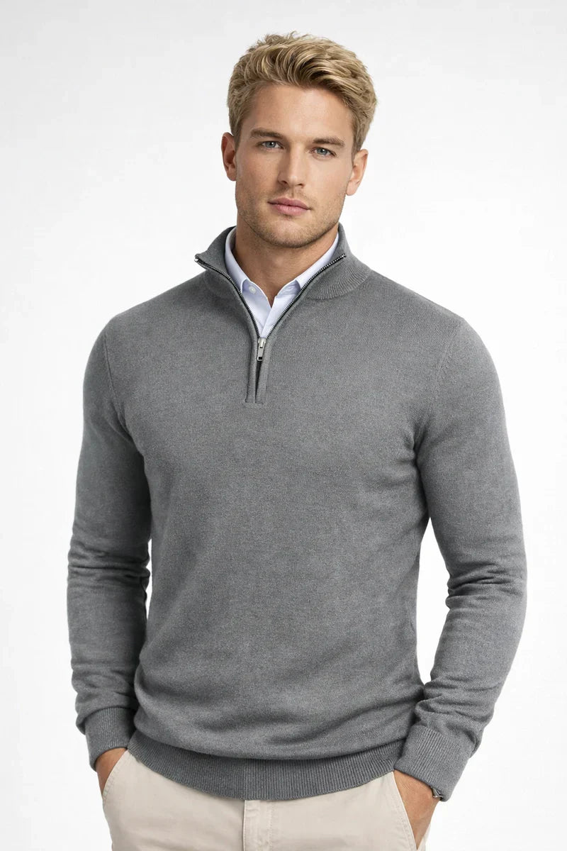 The Como Men's Quarter Zip Mock Neck Sweater