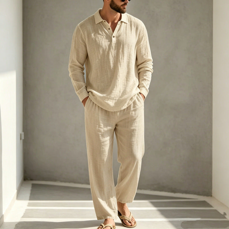 Men's Relaxed Linen Pajama Set