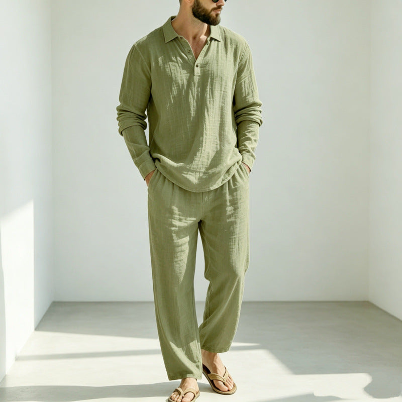 Men's Relaxed Linen Pajama Set