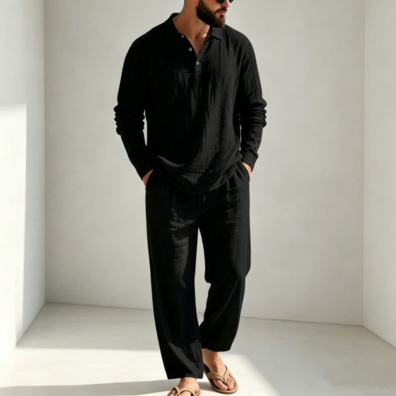 Men's Relaxed Linen Pajama Set