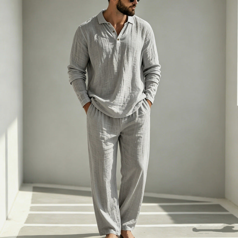 Men's Relaxed Linen Pajama Set