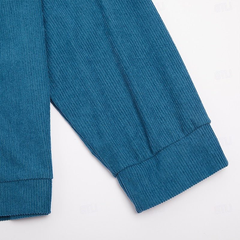 Men's Zip-Up Corduroy Blouson Jacket