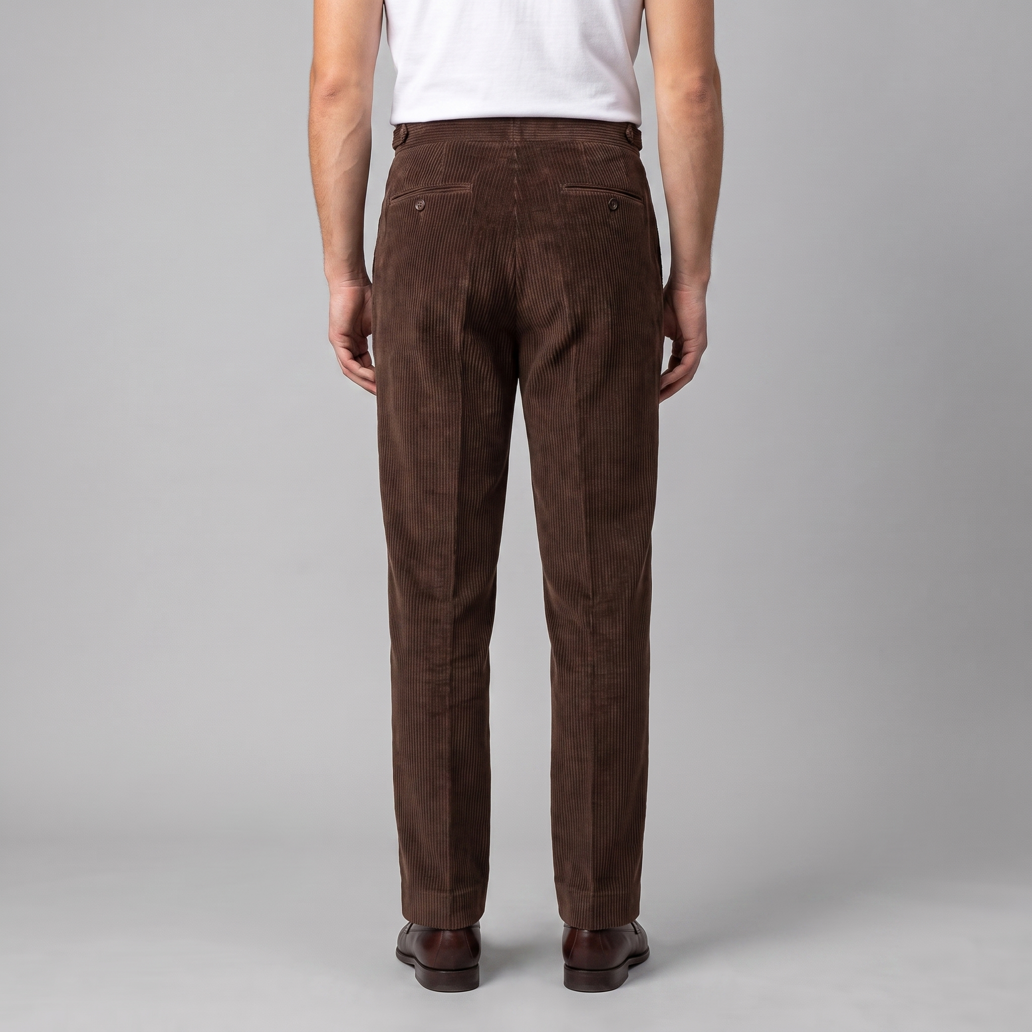 Corduroy Pleated Trousers Men's Classic Formal