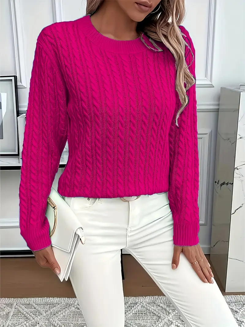 Women's Comfortable Round Neck Sweater