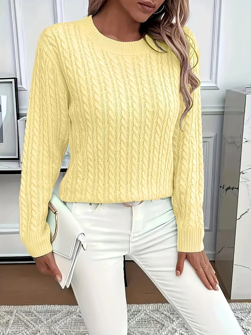 Women's Comfortable Round Neck Sweater
