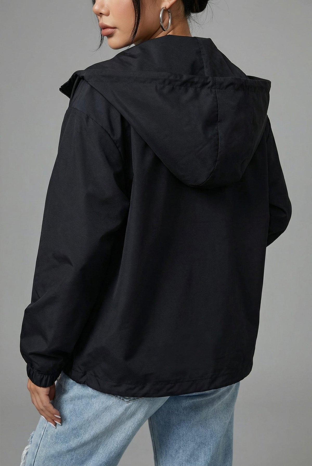 Ladies' Cropped Jacket with Hood