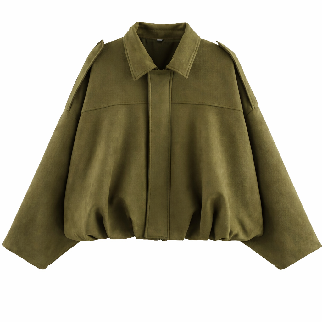 FRESH LABEL | Hailey Oversized Bomber Jacket