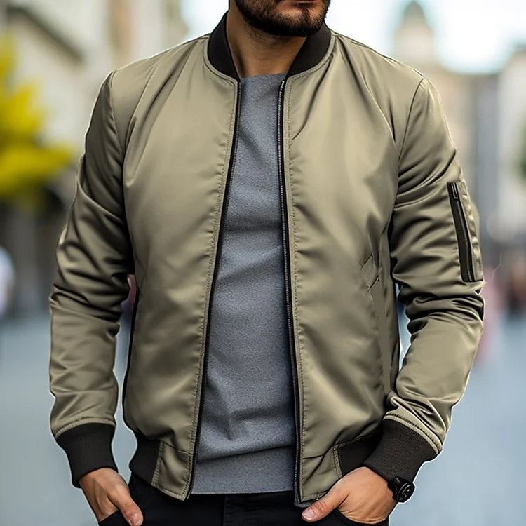 Bomber Jacket for Men - Classic Regular Fit Comfortable Design