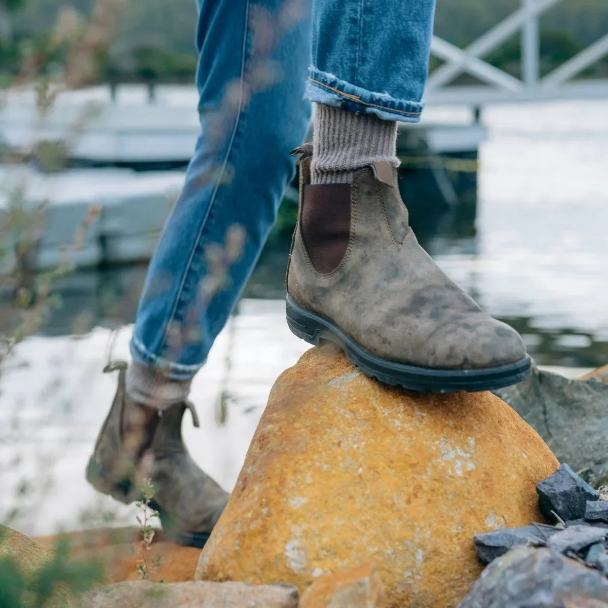 Chelsea Boots for Men Water-Resistant Slip-On
