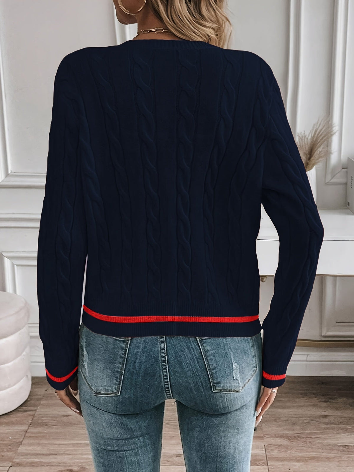 Gloria | Button-Up Cable Knit Cardigan