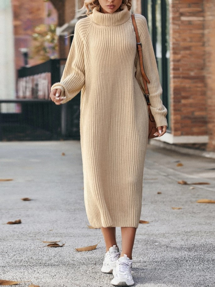 Alva | Polo Collar Long Knit Dress