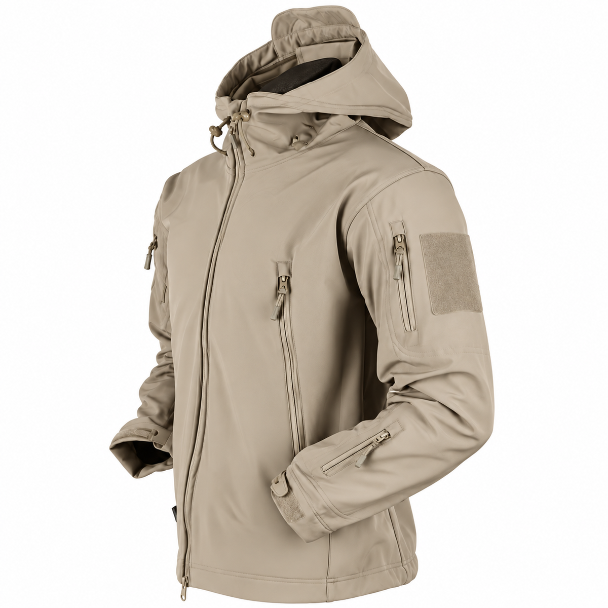 Windbreaker jacket with fleece lining