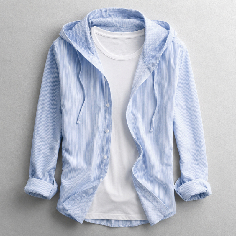 Camden Linen Hooded Shirt