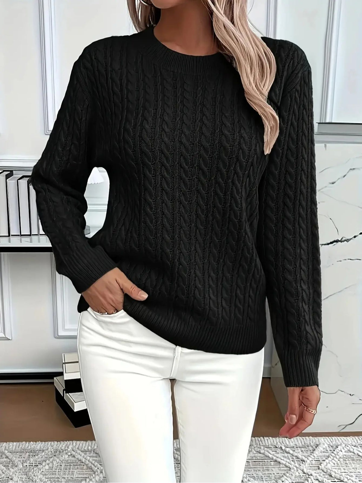 Women's Comfortable Round Neck Sweater