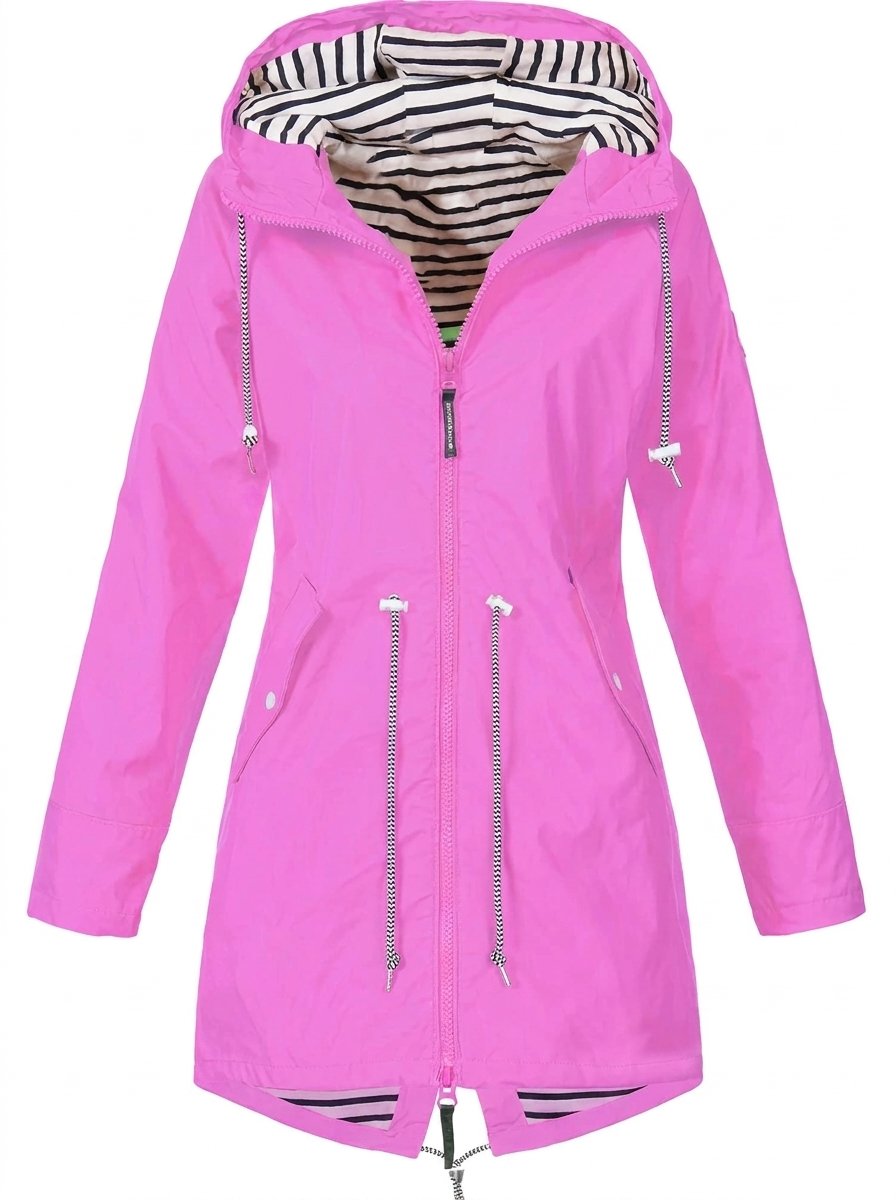 Annika | Women's Water-Repellent Hooded Raincoat with Adjustable Waist