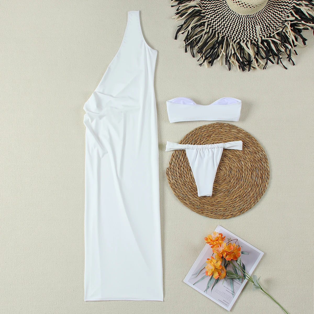 Ladies' 3-Piece Swim Set with Maxi Wrap Dress