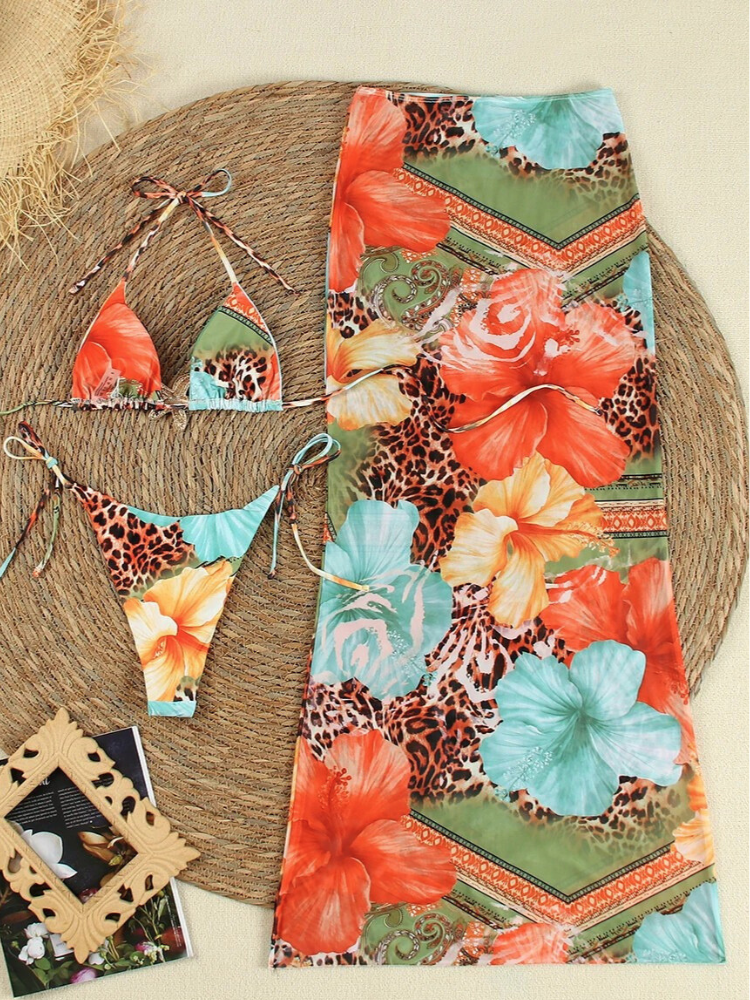 Ladies' Bikini Set Tropical Print