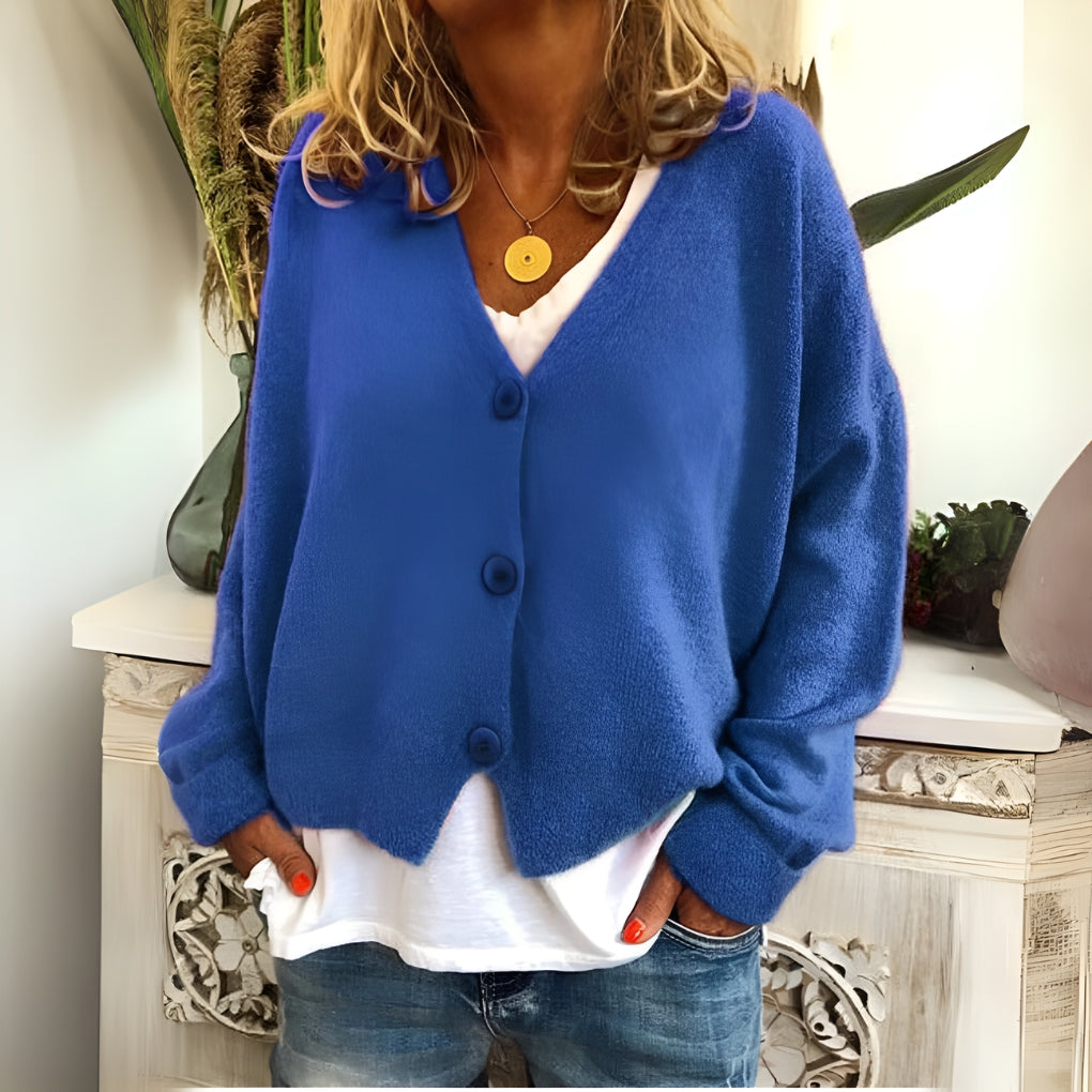 Ladies' Knitted Cardigan with Soft Fabric