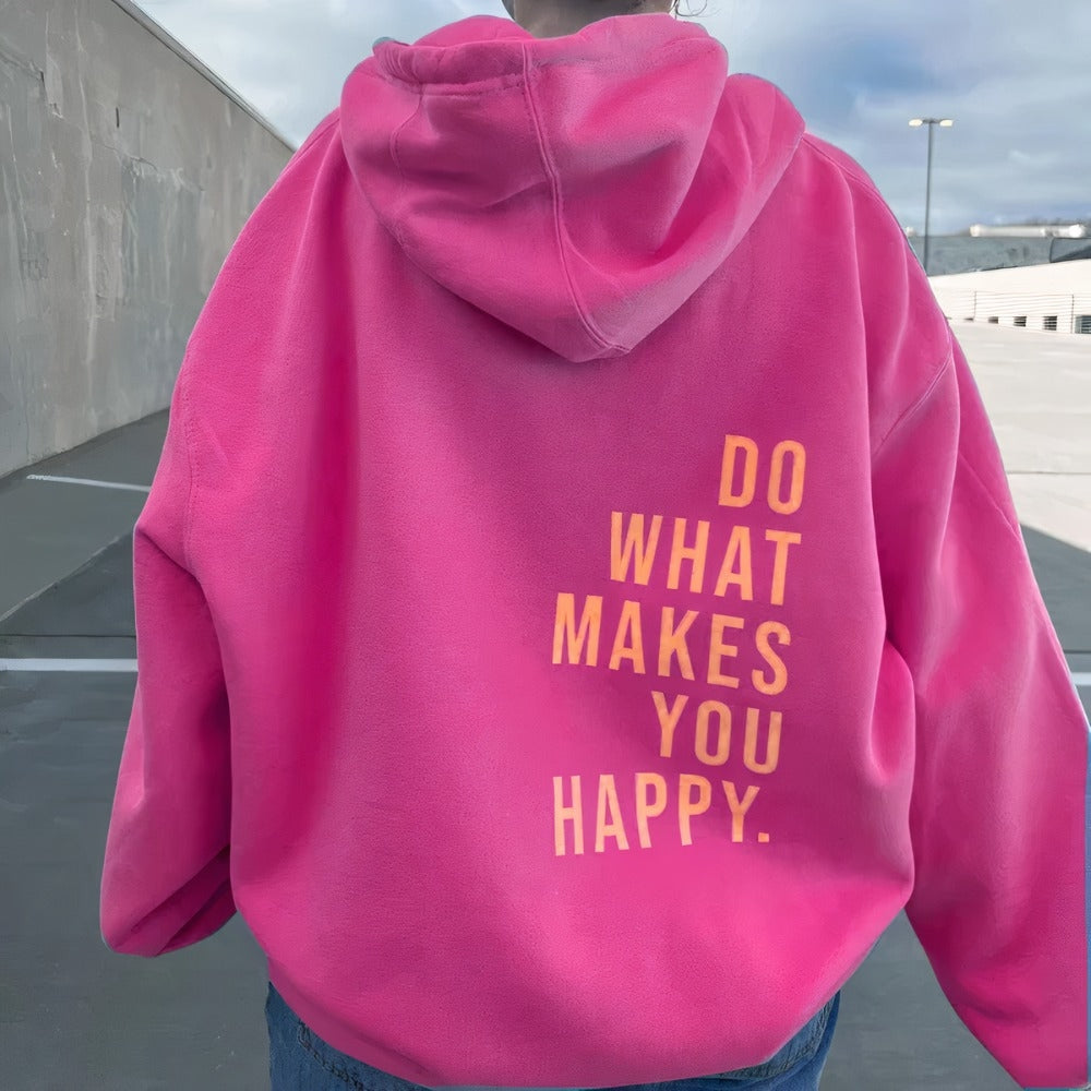 Ladies Hoodie with Inspirational Prints and Comfortable Cotton Blend