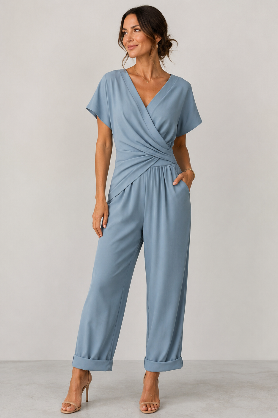 Ladies' Jumpsuit Short Sleeve