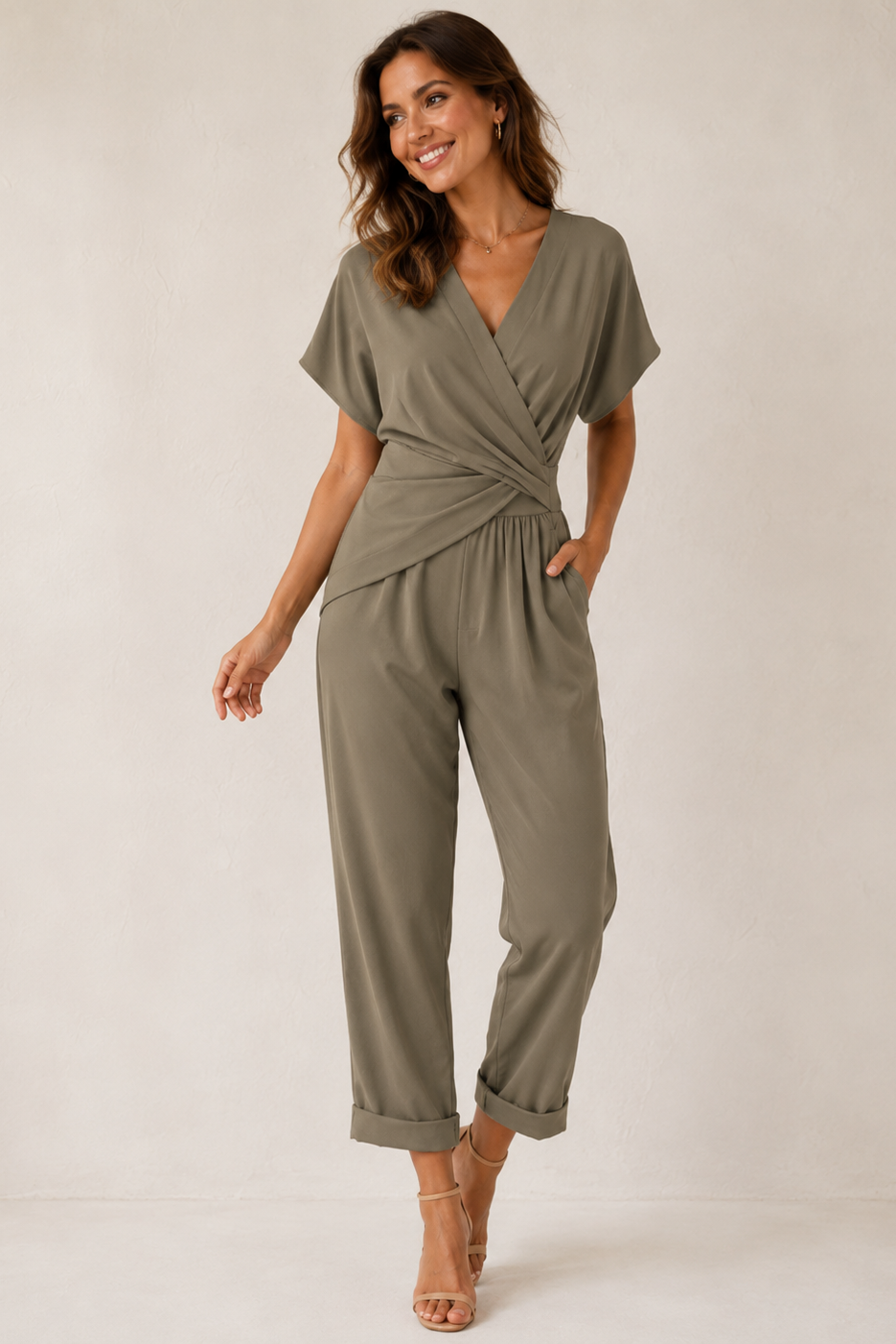 Ladies' Jumpsuit Short Sleeve