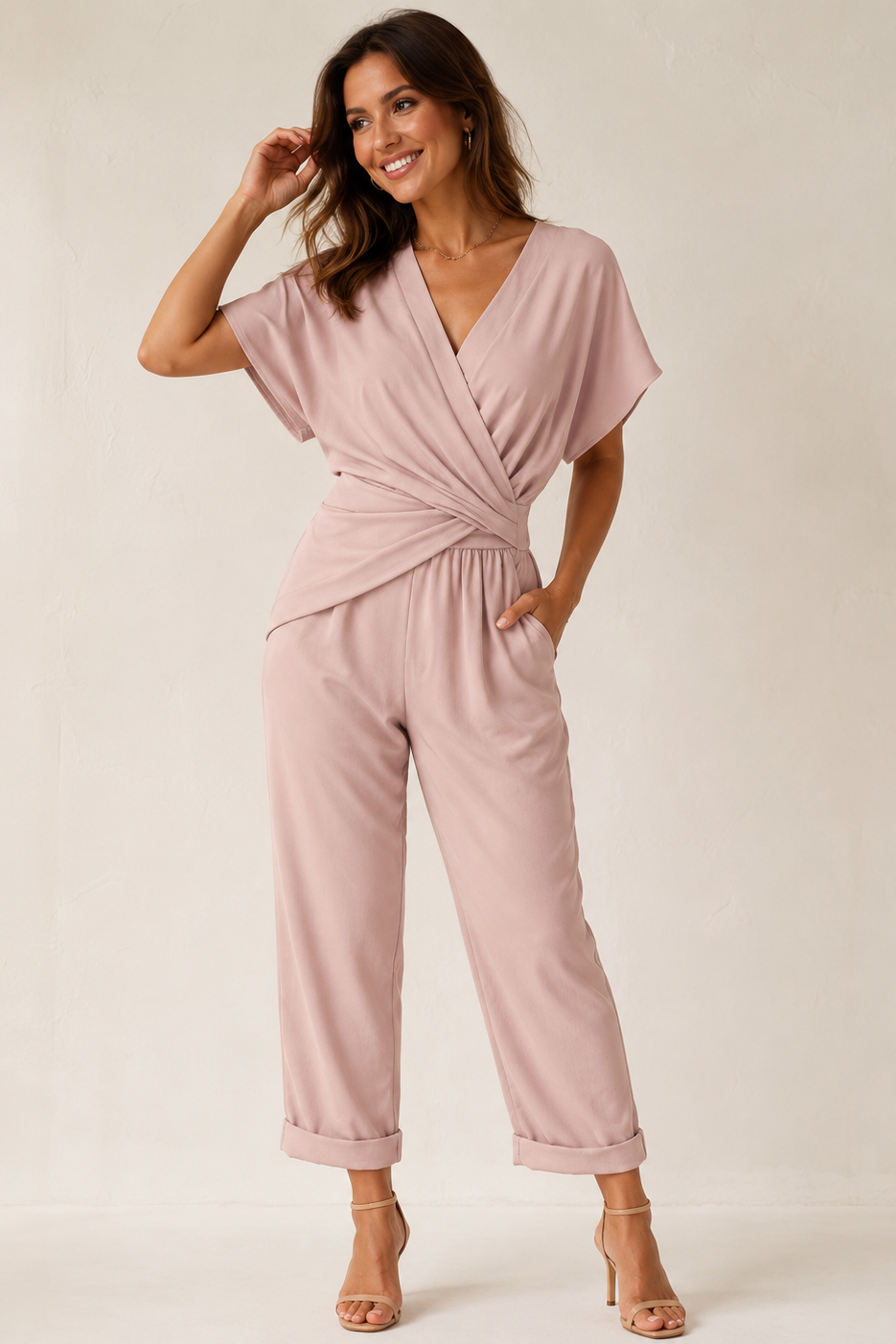 Ladies' Jumpsuit Short Sleeve