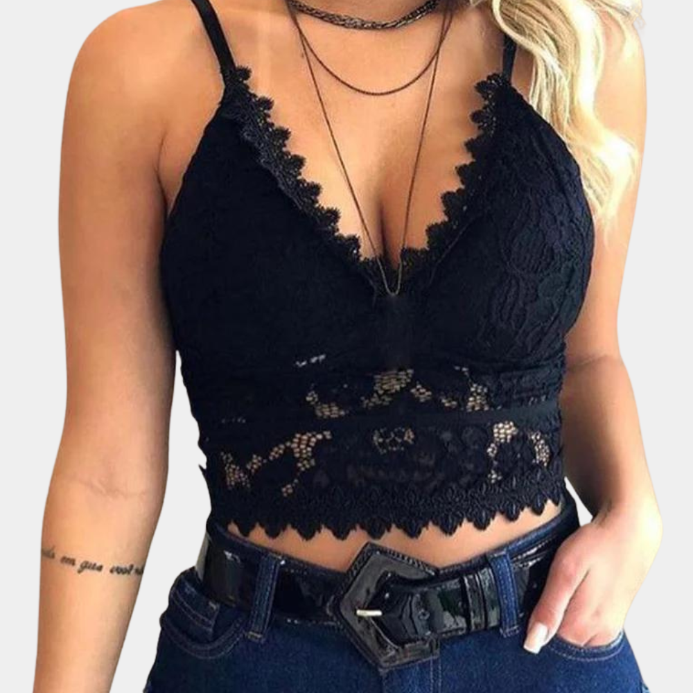 Ladies Lace Cropped Top